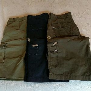 Boys cotton cargo shorts, 3 pairs size 14
